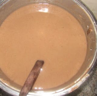 Cooked guinea corn pap in a pot to be processed to drink